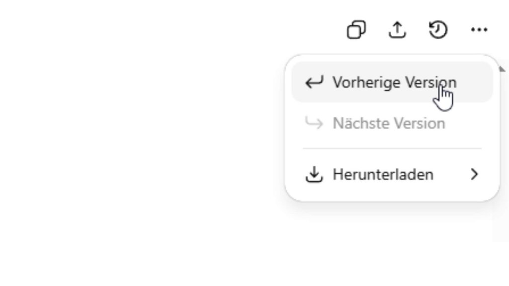 Canvas Modus vorherige Version