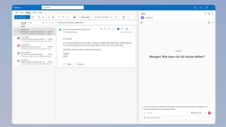 Langdock Outlook Plugin